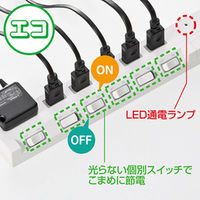 サンワサプライ 節電エコタップ（2P・6個口・5m） 5m TAP-S17-5