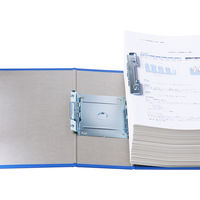 アスクル　パイプ式ファイル　A4タテ　両開き　とじ厚100mm　背幅116mm　3冊　ベーシックカラースーパー　ブルー　青  オリジナル