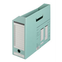 プラス　ボックスファイル　A4ヨコ　背幅100mm　グリーン　緑　10冊　業務用パック　87530