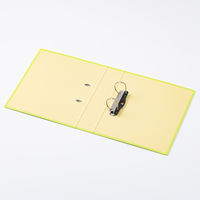 リヒトラブ　D型リングファイル（くるみ貼り）　A4タテ　背幅69mm　黄緑　G2250