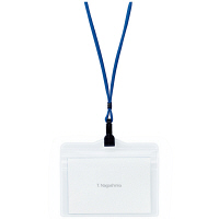 ストラップ付名札 チャック式 大きめサイズ ブルー 5組 HEROES　  オリジナル