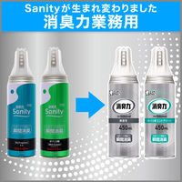 エステー 消臭力 業務用 ワイドスプレー タバコ用ミントグリーン 450ml 1本　（旧ブランド名：サニティー）（直送品）