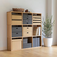 無印良品 スタッキングシェルフセット 3段×2列 オーク材 幅82×奥行28.5×高さ121cm 良品計画