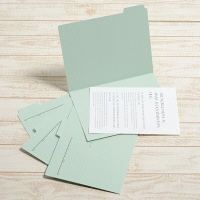 プラス　カットフォルダー　マチなし　4山　ブルー　FL-064IF　87235　1セット（40枚：4枚入×10袋）