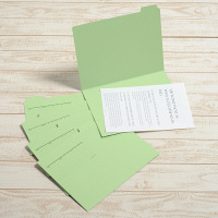 プラス　カットフォルダー　マチなし　5山　グリーン　FL-065IF　87386　1セット（50枚：5枚入×10袋）