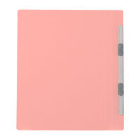 プラス　フラットファイル樹脂製とじ具　B5タテ　ピンク　No.031N　100冊