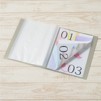 プラス　スーパーエコノミークリアーファイル　A4タテ　40ポケット　グレー　FC-124EL　88430　1セット（30冊入）