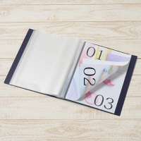 プラス スーパーエコノミークリアーファイル A4タテ 60ポケット ネイビー 紺 固定式 30冊 FC-126EL 88441