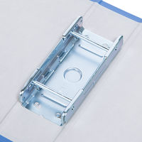 アスクル　パイプ式ファイル 両開き　ベーシックカラースーパー（2穴）A4ヨコ　とじ厚50mm背幅66mm　ブルー　10冊  オリジナル