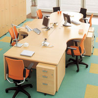 【在庫限り処分品】ARAN WORLD（アランワールド） エイドス（EIDOS） 平机 引出し無し メープル 幅1000×奥行700×高さ700mm（取寄品）