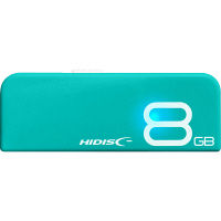 スライド式USB2.0メモリー 8GB グリーン