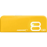 スライド式USB2.0メモリー 8GB イエロー