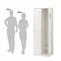 オカムラ VILLAGEロッカー 2連2人用 シリンダー錠（インジケーター付）ホワイト 幅614×奥行515 1台（取寄品）