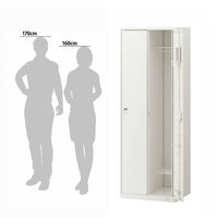 オカムラ VILLAGEスチールロッカー2連2人用 ダイヤル錠 ホワイト 幅614×奥行515×高さ1790mm 1台（5梱包）（取寄品）