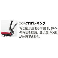 中央可鍛工業 スコルド2 ハンガー標準装備 背パットなし 樹脂メッシュ 肘付 レッド YC-210BH-RE 1脚（2梱包）