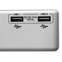 磁気研究所 USB2ポート付き 節電タップ（AC×2+USB×2） ホワイト 1.5m HDUTC2U2WH 1個