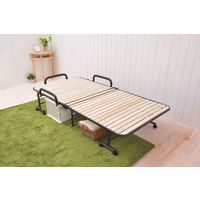 簡易ベッド　収納式すのこベッド 　桐　AX-BF1006 1台　アテックス（直送品）