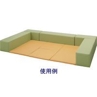 コマイ キッズサークルベンチグリーン 幅600×奥行300×高さ300mm PSK-01（直送品）