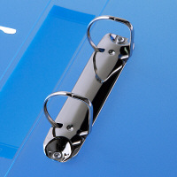 リングファイルD型2穴　A4タテ　背幅41mm　ハピラ　カラバリ　青 オリジナル