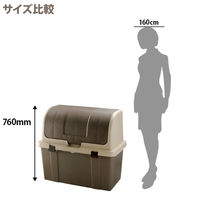 リッチェル 分別ストッカー 220L ブラウン 1台 大型分別ゴミ箱 屋外 日本製 仕切付 フタ式 分別 幅865×奥行460×高さ760mm