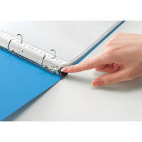 プラス　差替式クリアーファイル デジャブ　4穴タイプ　背幅35mm　アクアブルー　89401　FC-224DP　1箱（12冊入）