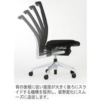 【設置込】イトーキ　ヴェント　オフィスチェア　プレーンメッシュアジャスタブル　肘付　ブラック　KE-837JB-T1T1　1脚（直送品）