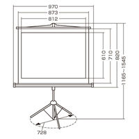 サンワサプライ プロジェクタースクリーン PRS-S40 40型 4:3 三脚式（直送品）