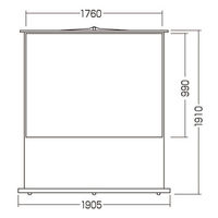 サンワサプライ プロジェクタースクリーン PRS-Y80HD 80型 16:9 ポール式（直送品）