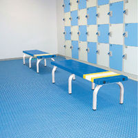 テラモト　ホームベンチ　1500　青　BC-302-015-3　（直送品）