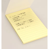 【再生紙】ポストイット 付箋 ふせん 罫線入り ラインノート 通常粘着 150×100mm イエロー 1パック(1冊入) 660RP-50Y