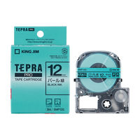 テプラ TEPRA PRO【純正】テープ スタンダード 幅12mm パール 緑ラベル(黒文字) SMP12G 1個 キングジム