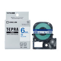 テプラ TEPRA PRO【純正】テープ スタンダード 幅6mm 白ラベル(青文字) SS6B 1個 キングジム