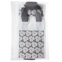 PE手提〈底マチタイプ〉 平紐 グレー SS 1袋（50枚入）ラッピング用品 ヘッズ  オリジナル