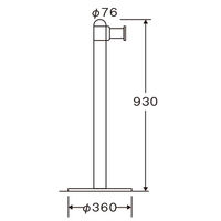 山崎産業　ガイドポールIB-76（Sミラー）レギュラーブルー　YG-16C-SA　（直送品）