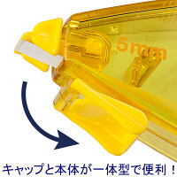アスクル　修正テープ　幅5mm×8m　ビビッドカラー　イエロー　黄色  オリジナル