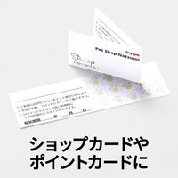 エーワン（A-one）マルチカード ショップカード 2つ折り横開き ミシン目 インクジェット  A4 5面  10シート  51151