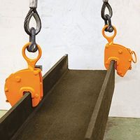 エスコ 2.0ton 鋼板堅吊クランプ(手動ロック式) EA984DM-2 1個（直送品）