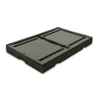 エスコ 649x439x327mm/74.0L 折畳コンテナ(OD色/5個) EA506AA-18E 1セット(5個)（直送品）