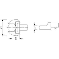 エスコ 7mm スパナヘッド EA723SE-7 1個（直送品）