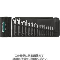 エスコ 10本組/4.0ー11mm 薄口スパナ(ダブルアングル) EA615A-2A 1組(1セット)（直送品）