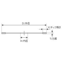 エスコ 125x2.0x22.0mm ダイヤモンドカッター EA843RB-125 1枚（直送品）
