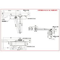 エスコ 45kg以下 ドアクローザー(標準型/シルバー) EA951LC-6A 1個（直送品）