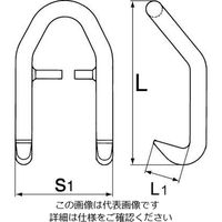 エスコ 0.5ton 吊りフック EA987NE-0.5 1個（直送品）