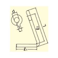 エスコ 500kg パイプ用吊フック EA987NG-2 1個（直送品）