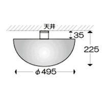 エスコ φ495x225mm ドーム型ミラー(アクリル製) EA724ZK-1 1個（直送品）