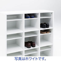 アスプルンド スリッパ＆シューズラック 3列3段 ダークブラウン 幅900×奥行350×高さ930mm ASP120 DB 1台 下駄箱 9人用 各9足収納