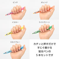 ぺんてる 蛍光ペン ノック式ハンディラインS 5色セット SXNS15-5 1パック（5色入）