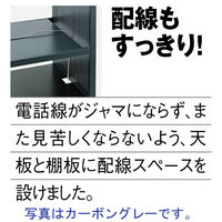 アスクル ビジネスフィット 電話受付台 幅405×奥行380×高さ1055mm プラチナシルバー 1台 オリジナル 電話台 無人受付 棚板 パネル付 オリジナル