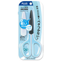 プラス はさみ フィットカットカーブ フッ素コート ホワイト/ブルー SC-175SF 34516