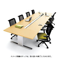 【組立設置込】サンテック クリエイティブワークテーブル ナチュラル 幅4200×奥行1330×高さ700mm 1台（7梱包）